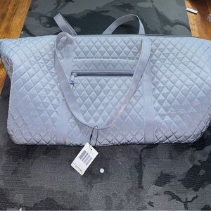 Quilted Gray Tote Bag